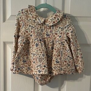 Tullabee Floral Baby Dress with Peter Pan Collar